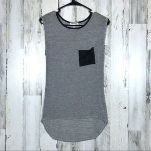 Monteau | Grey Sheer Top Small